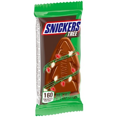 Snickers Christmas Candy Trees Single Size Chocolate - 1.1oz