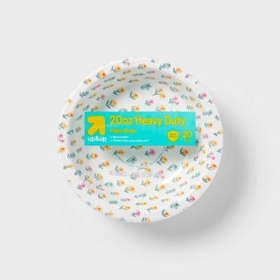 Disposable Bowls - Floral - 20oz/20ct - up&up