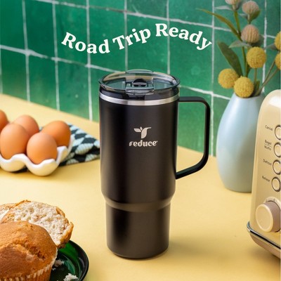 Reduce 24oz Hot1 Vacuum Insulated Stainless Steel Travel Mug with Steam Release Lid Black: Dishwasher-Safe