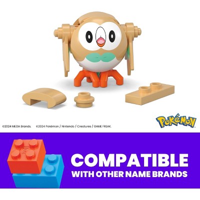 MEGA Pokemon Rowlet Building Toy Kit Poseable Action Figure 24pc