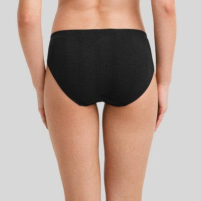 Jockey Generation Women's 4pk Cotton Stretch Breathable Bikini Underwear - Black M
