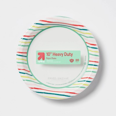 Holiday Disposable Dinnerware Plates 10" - Stripe - 20ct - up&up