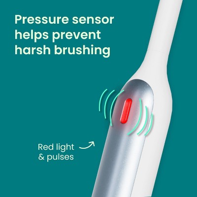 quip Rev Oscillating Rechargeable Electric Toothbrush + Travel Case - White/Blue