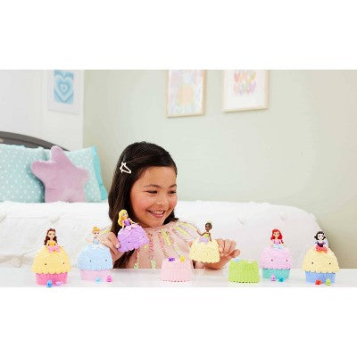 Disney Princess Cupcake Small Doll Reveal with 5 Surprises Including Doll & 2 Accessories