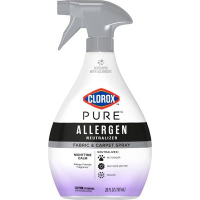 Clorox PURE Allergen Neutralizer Fabric & Carpet Spray Air Fresheners Nighttime Calm - 26oz