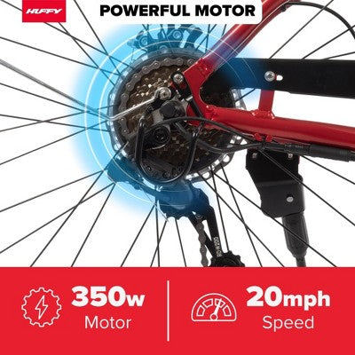 Huffy Lyndon Step-Through Electric Bike - 27.5" Wheels - 20 MPH - 36V - Red (LOCAL PICKUP ONLY)