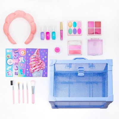 GenMe Get Ready with Me Beauty Studio: Craft Kit for Creative Thinking with Storage Case, 30 Pieces, Non-Toxic