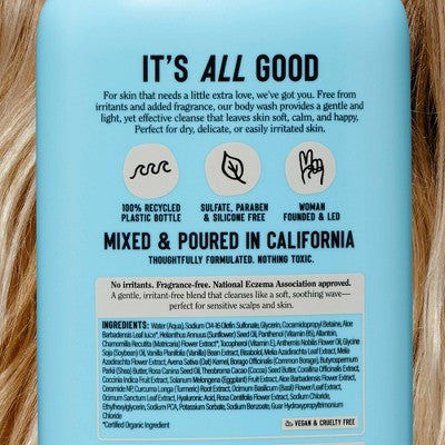 California Naturals Sensitive Skin Body Wash - 16.5 fl oz: Aloe, Paraben-Free, Sulfate-Free, Vegan