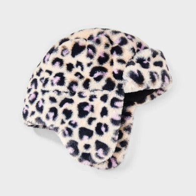 Girls' Trapper Hat - Cat & Jack Leopard Print