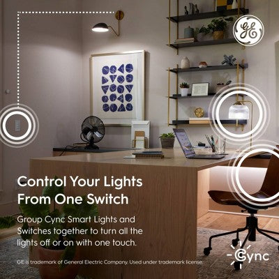 GE Household Lighting Cync Neutral Travel Wire Paddle Dimmer Switch