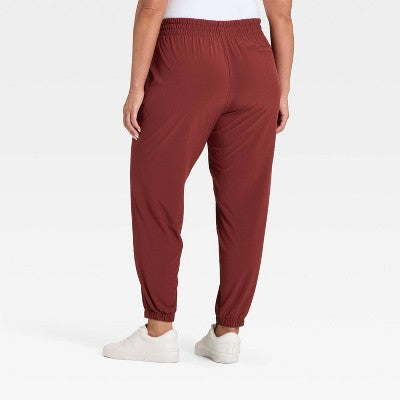 Women's Active Light Mid-Rise Joggers - All In Motion Maroon L