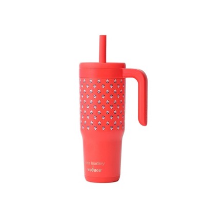 Reduce x Vera Bradley 24oz Chiller Spill Proof Stainless Steel Insulated Straw Tumbler and Topper Bluebell Ditsy Hibiscus