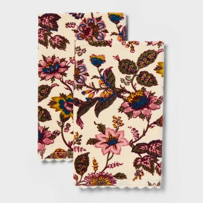 2pk Adelaide Floral Hand Towel Set - Threshold