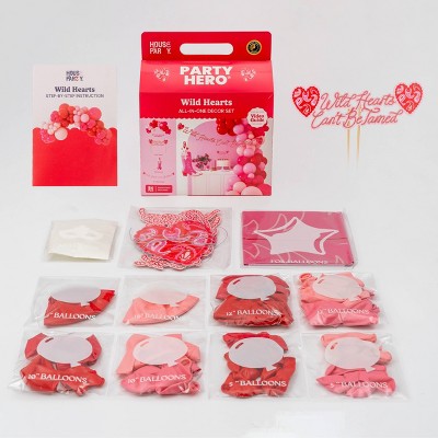 House of Party 83ct Wild Hearts Valentine Decor Kit
