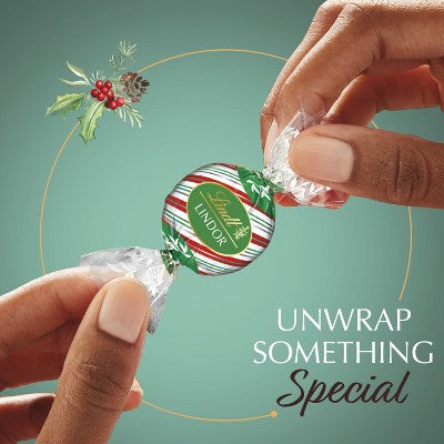 Lindt LINDOR Christmas Candy Tradition Box Peppermint Assorted Chocolate - 6.8oz
