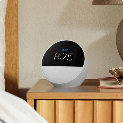 Amazon Echo Spot, Smart Alarm Clock (2024 Release) - Glacier White
