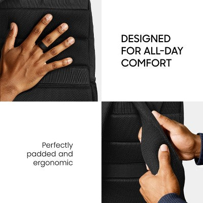 Sharper Image Lifestyle Backpack Fits 17" Laptop - Black