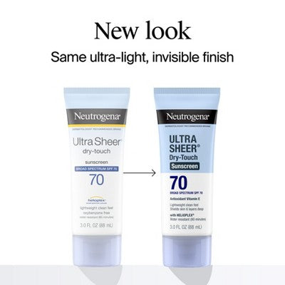 Neutrogena Ultra Sheer Sunscreen - SPF 70 - 2pk/88ml