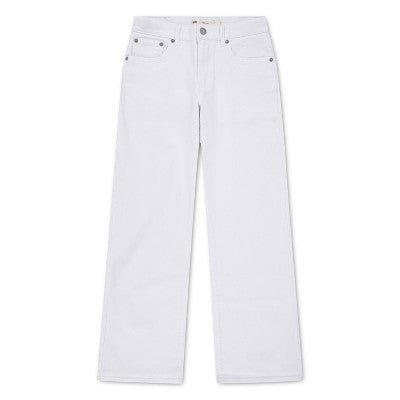 Levi's Girls' Wide Leg Stretch Jeans - Bright White 12