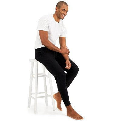 Hanes Premium Men's French Terry Jogger Pajama Pants - Black M