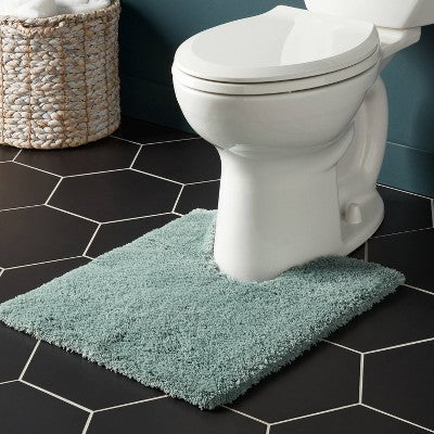 Spa Plush Contour Bath Rug Sage Green - Threshold