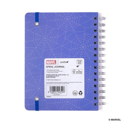 Yoobi Marvel Journal 6"x8" Spiral with Elastic Band Spider-Man Mask, School Supplies
