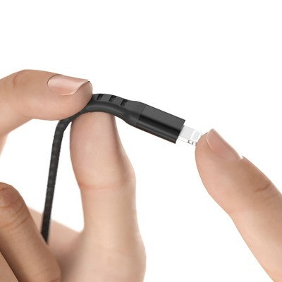Just Wireless 10' Ultra Braided Lightning to USB-C Flat Cable - Slate Black