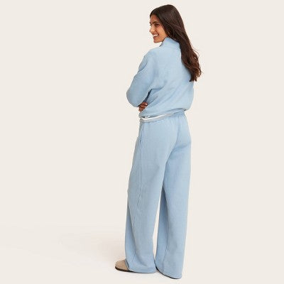 Women's High-Rise Boxer Sweatpants - Parke x Target Light Blue M