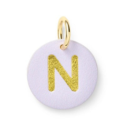 "N" Initial Collar Tag - Lilac - The Cuddle Collab