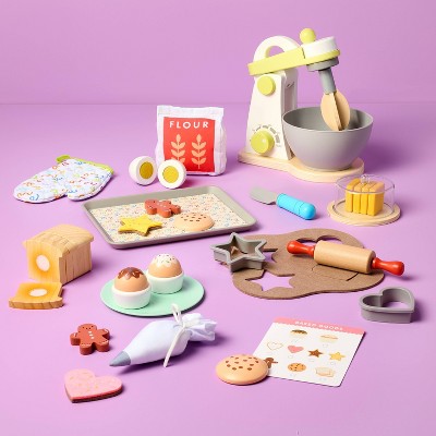 Baking Play Set - Gigglescape: 27-Piece Toy Kitchen, Plastic & Wood, Ages 3+, Creativity & Motor Skills