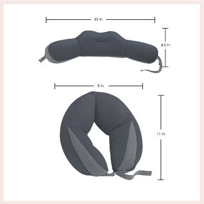 Travel Smart Soft Bed Neck Pillow - Gray