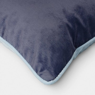 18"x18" Square Outdoor Throw Pillow Coffee/Navy Blue - Threshold