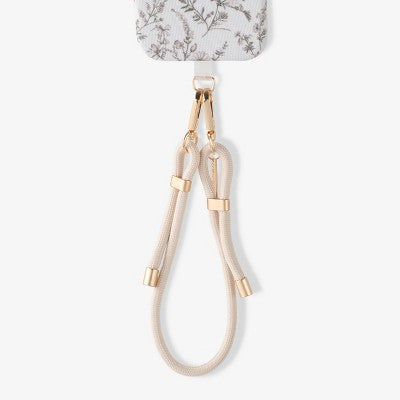 Wristlet Phone Strap - heyday Woven Rope with Metal Accents - Beige