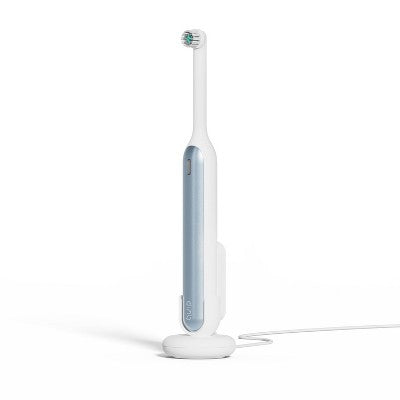 quip Rev Oscillating Rechargeable Electric Toothbrush + Travel Case - White/Blue