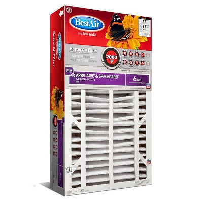 BestAir 2pk 16" x 27" x 6" Aprilaire & Spacegard Box Replacement Air Furnace Filter MERV 11: Electrostatic, EPA Certified (LOCAL PICKUP ONLY)