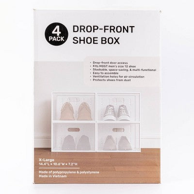 4pk XL Shoe Storage Box