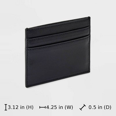 Basic Card Case Wallet - A New Day Jet Black