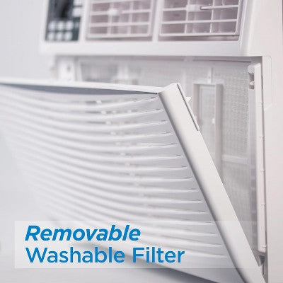 BLACK+DECKER Window Air Conditioner 8,000 BTU, Cools Up to 350 Sq. Ft., Remote Control, 3 Cooling Speeds and Fan Only Function, BWAC08WTB, White (LOCAL PICKUP ONLY)