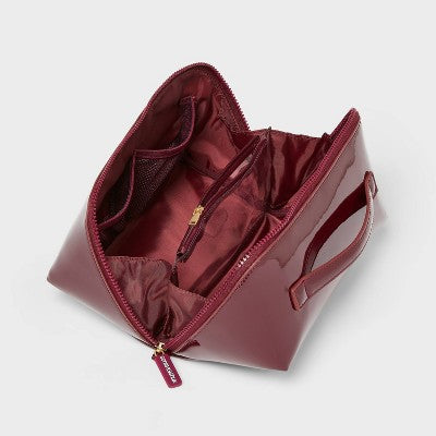 Sonia Kashuk Diagonal-Zip Makeup Bag - Burgundy