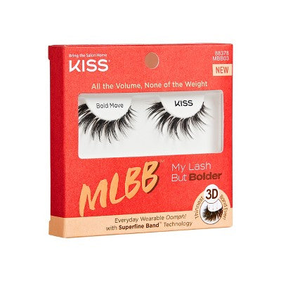 KISS Products No 03 Bolder 3D Faux Mink False Eyelashes - 1pr