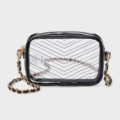 Quilted Camera Crossbody Bag - A New Day Clear