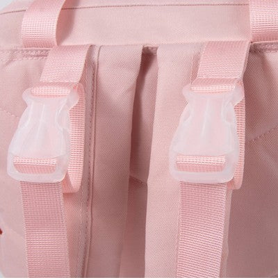 Baby Essentials Diaper Bag - Pink: Stylish Backpack, Polyester Material, Solid Pattern, Spacious Design