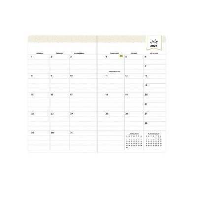 Day Designer 2024-25 Monthly Planner 6.125"x3.625" Stapled Les Fleurs