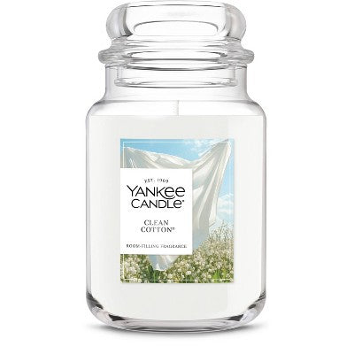 Original Large Clean Cotton Jar Candle 22oz - Yankee Candle