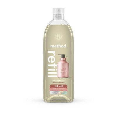 Method Aluminum Gel Hand Soap Refill - Vanilla + Raspberry - 34 fl oz