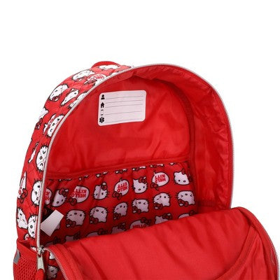 Hello Kitty Sanrio Quilted 16" Backpack 5pc Set - Red