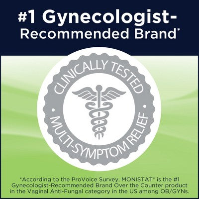 Monistat 3-Dose Yeast Infection Treatment 3 Prefilled Applicators & External Itch Cream