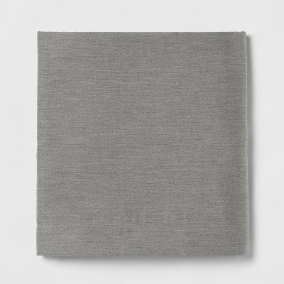 Full Easy Care Cotton Blend Sateen Flat Sheet Gray - Room Essentials