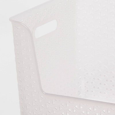 Y-Weave Easy Access Storage Bin Translucent - Brightroom: Portable Nesting Bin, Polypropylene, 13 Volume