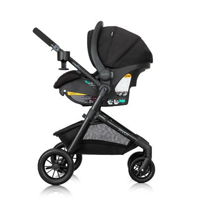 Evenflo Pivot Modular Travel System with LiteMax Infant Car Seat with Anti-Rebound Bar - Oxford Black (LOCAL PICKUP ONLY)